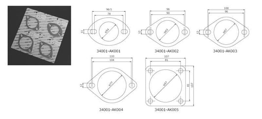 HKS Gasket 65mm Universal EX (2pcs) - 34001-AK003