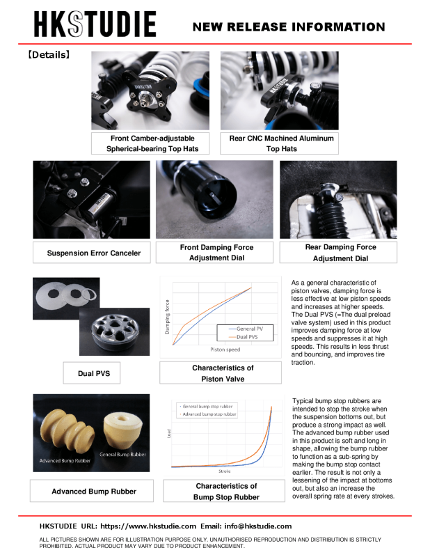 HKS HKSTUDIE SUSPENSION with CANCELLER for G80/G82 - HKSTUDIE-SS001C