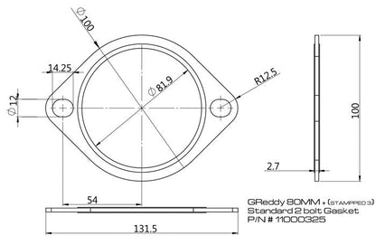 80MM EXHAUST SYSTEM GASKET - (11000325)