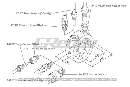 GR86/86/FRS/BRZ OIL FILTER BLOCK SENSOR ADAPTER (OIL PRESS./TEMP.) - (12002802)