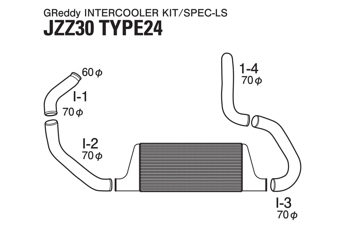 GREDDY INTERCOOLER KIT SPEC-LS T-24 JZZ30 - (12010466)