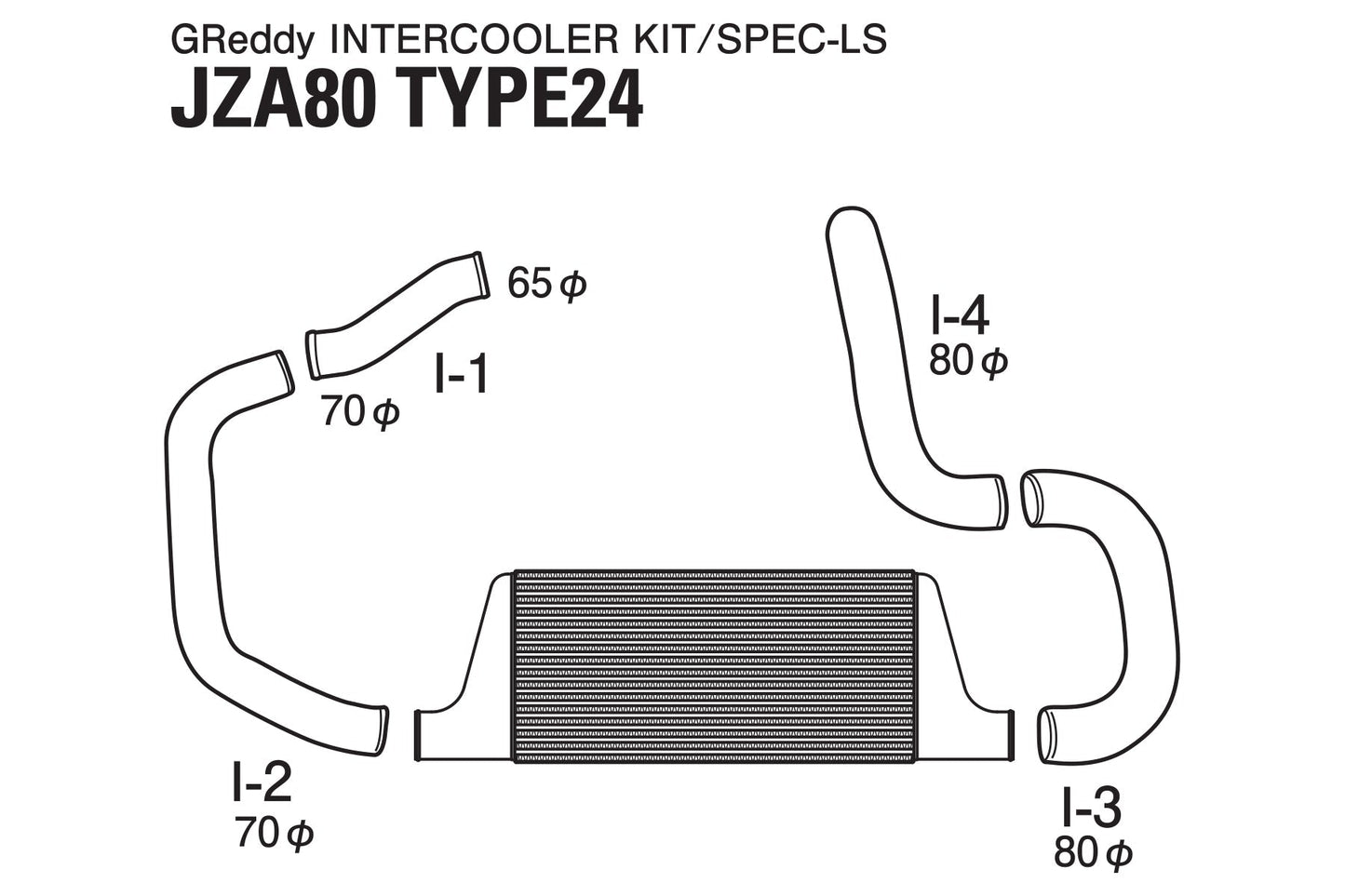 GREDDY INTERCOOLER KIT INTERCOOLER T-24F JZA80 - (12010208)