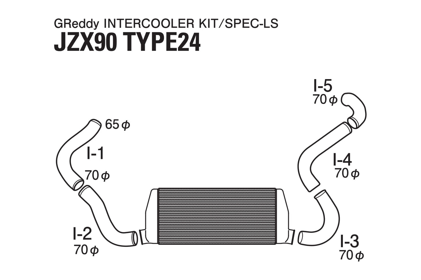 GREDDY INTERCOOLER KIT T-24F JZX90 - (12010209)