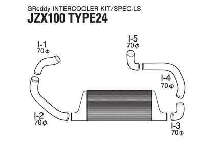 GREDDY INTERCOOLER KIT SPEC-LS T-24 JZX100 - (12010461)