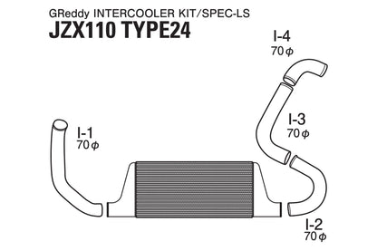 GREDDY INTERCOOLER KIT T-24F JZX110 - (12010211)