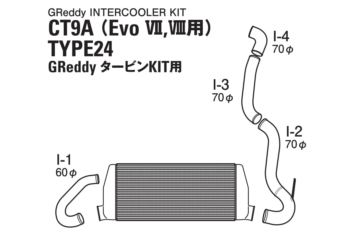 GREDDY INTERCOOLER KIT T-24F CT9A EVO 9  - (12030202)