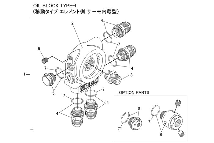 Replacement Parts for GReddy Oil Cooler Block Adapter(s) Type E / B / F / I / G