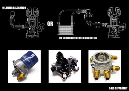 GReddy Bolt-On Oil Block Adapter - NISSAN RB20DE(T) / RB25DE(T) / RB26DETT Engines - 12428100