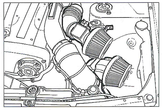 GReddy Airinx Suction Kit NS-S004(Factory MAF) - 1995-1998 NISSAN BCNR33 Skyline GT-R RB26DETT - 12520604