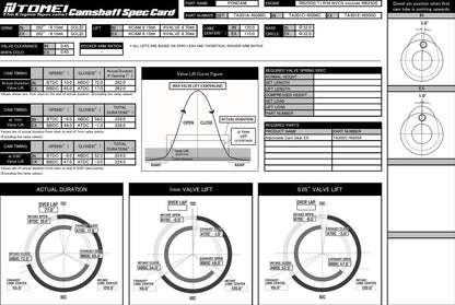 TOMEI Poncam Camshaft Exhaust 262-9.15mm - 1998-2002 NISSAN R34 Skyline RB25DET NEO6 - TA301E-NS05D