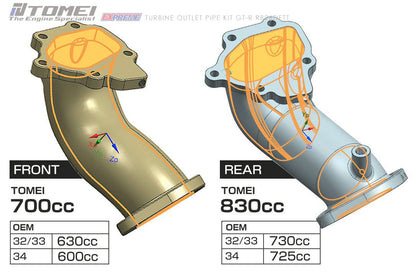 TOMEI Turbo Outlet Pipe - 1989-2002 NISSAN BNR32 / BCNR33 / BNR34 Skyline GT-R RB26DETT(TB6020-NS05A)