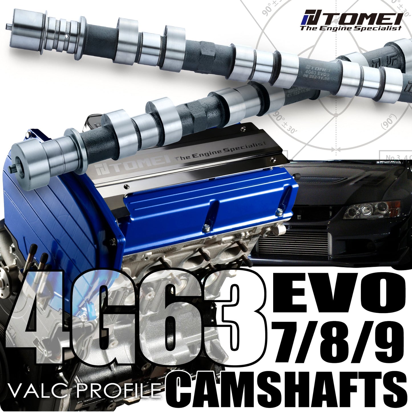 Tomei VALC Camshaft Procam IN/EX Set 282-11.50mm Lift For Mitsubishi EVO 7/8 4G63Tomei USA