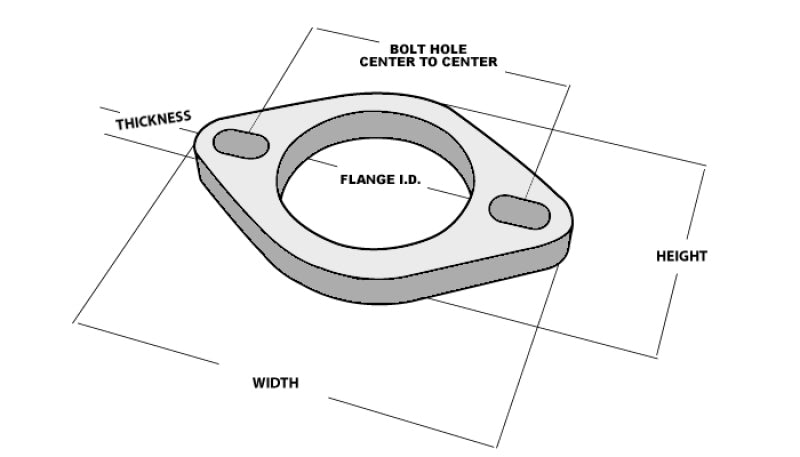 Vibrant 2-Bolt T304 SS Exhaust Flanges (3in I.D.) - 5 - 1473