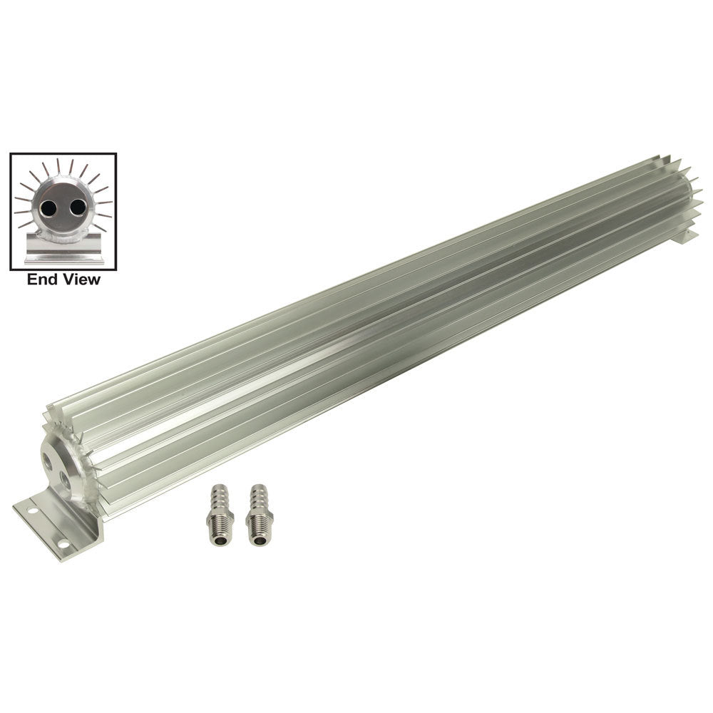 Derale Performance Dual Pass Fluid Cooler 26-1/4 x 2-3/16 x 3-1/4" Heat Sink 1/4" NPT Female Inlet/Outlet - Fittings