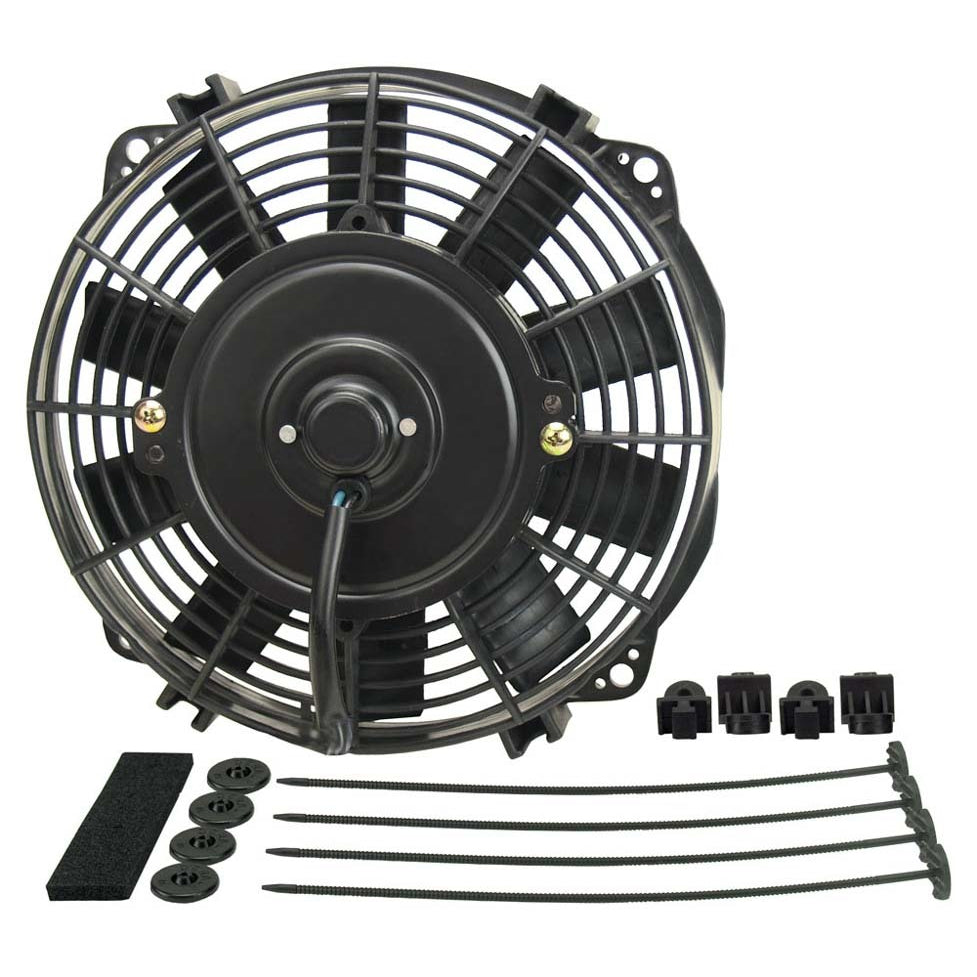 Derale 8" Dyno-Cool Straight Blade Electric Fan - 7-7/8"W x 8-1/4"H x 2-1/4"D