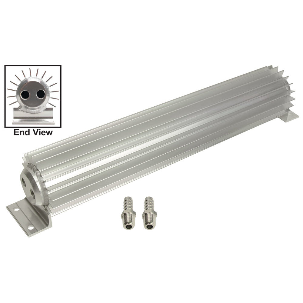 Derale Performance Dual Pass Fluid Cooler 17-1/4 x 2-3/16 x 3-1/4" Heat Sink 1/4" NPT Female Inlet/Outlet - Fittings