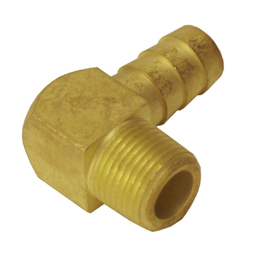 Derale 1/2" NPT M x 1/2" Bar b 90 Degree Hose Fitting