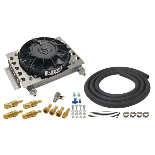 Derale 15 Row Atomic Cool Plate & Fin Remote Transmission Cooler Kit -6AN