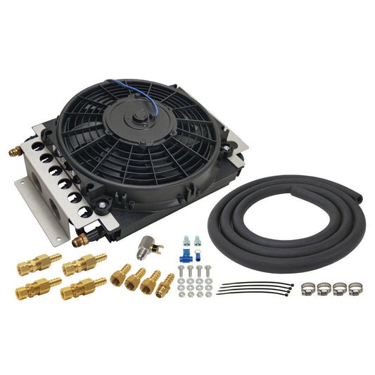 Derale 16 Pass Electra-Cool Remote Transmission Cooler Kit -6AN Inlets