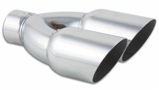 Vibrant Dual 3.5in Round SS Exhaust Tip (Single Wall Angle - 1333