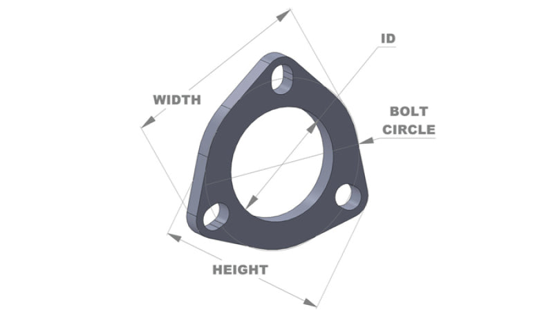 Vibrant 3-Bolt T304 SS Exhaust Flanges (3in I.D.) - 5 - 1483