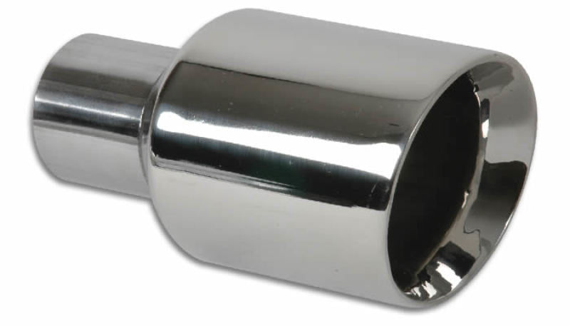 Vibrant 3.5in Round SS Exhaust Tip (Double Wall Angle Cut - 1226