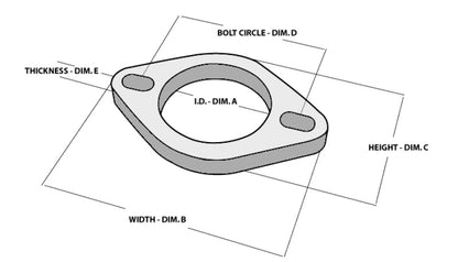 Vibrant 2-Bolt T304 SS Exhaust Flange (2.25in I.D.) - 1471S