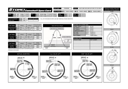 Tomei VALC Camshaft Poncam Set IN 262-9.80/EX 258-10.80mm Lift For Subaru EJ25 Dual AVCS