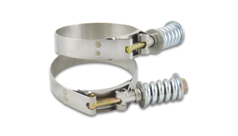 Vibrant Stainless Steel Spring Loaded T-Bolt Clamps (Pack of 2) - 27845