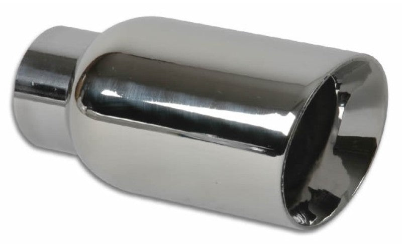 Vibrant 2.5in ID Single 4in OD Round SS Exhaust Tip - 1269