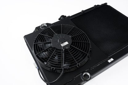 CSF Radiator Mitsubishi Lancer EVO [w/ 12" SPAL Fan] (03-06) Mirror or Black Finish