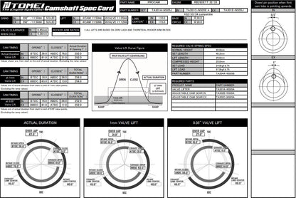 TOMEI VALC Camshaft Procam Exhaust 292-11.50mm Lift - 1989-1994 NISSAN BNR32 Skyline GT-R RB26DETT(TA301E-NS05J)