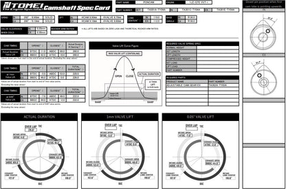 Tomei VALC Camshaft Poncam Exhaust 260-9.10mm Lift For Toyota 1JZ-GTE VVTi