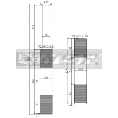 YellowSpeedRacing Yellow Speed Racing Air Jacks Kit - 3 Pieces w/ Connector Valve