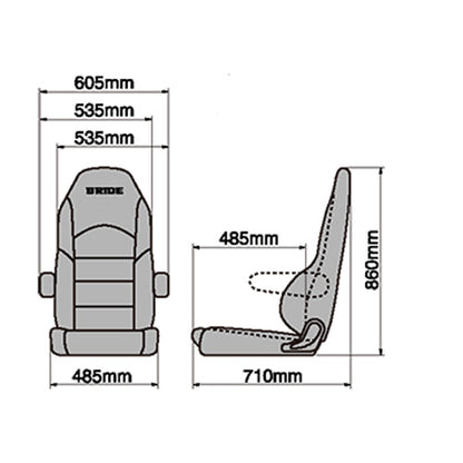 Bride - Digo III Light Cruz Reclining Seat - Gradation [ D44GSN / D54GSN ]