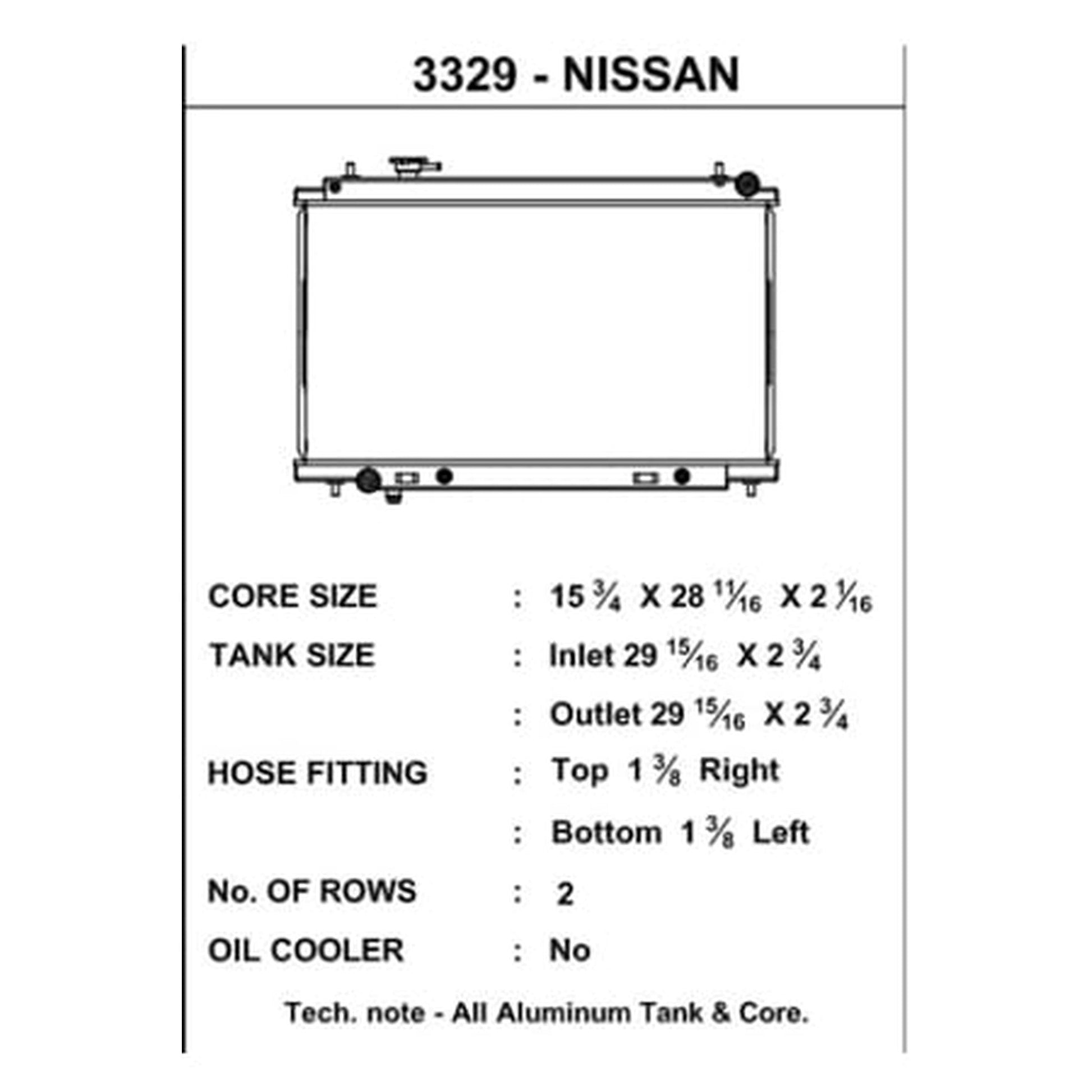 CSF Aluminum Radiator Nissan 350z 2003-2006 M/T | csf3329