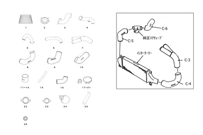 GReddy Complete Suction Kit(Factory MAF) - 1989-1994 NISSAN BNR32 Skyline GT-R RB26DETT - 11920260