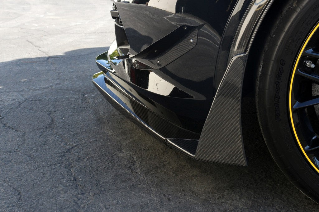 APR Performance Carbon Fiber Front Canards/ Bumper Spats ( For OEM C7 - AB-207015.