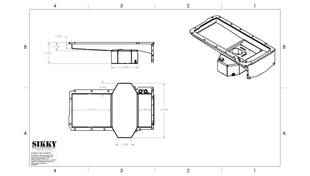 Sikky Manufacturing - BMW E46 LSx Swap Mid Sump Oil Pan Kit