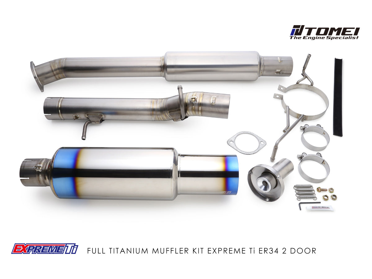 TOMEI Expreme Titanium Exhaust System - 1998-2002 NISSAN R34 Skyline RB25DET - TB6090NS06