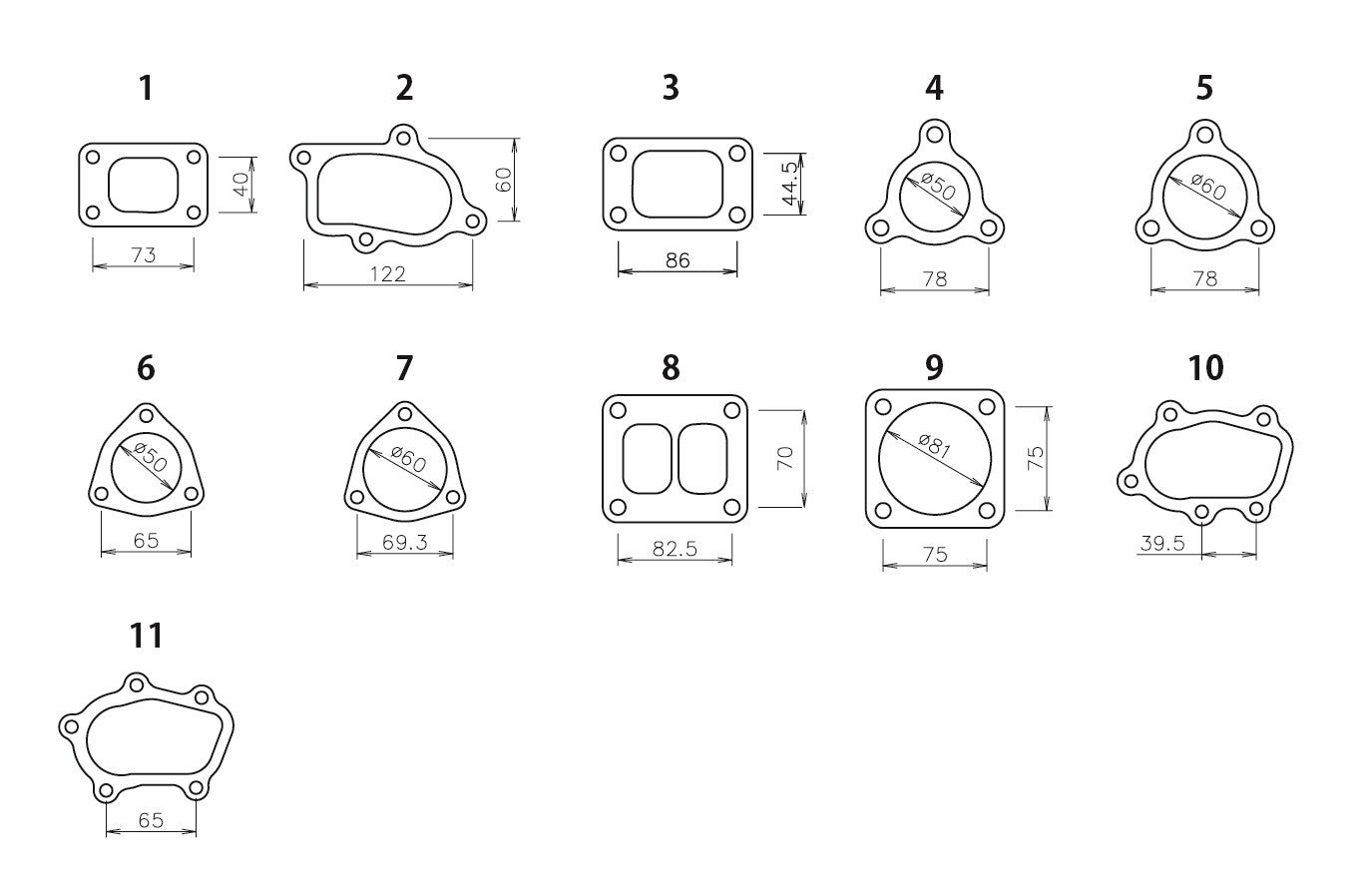 TD05 TURBINE INLET FLANGE (ACT) - (11900030)