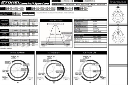 TOMEI Procam Camshaft Exhaust 292-11.50mm Lift - 1999-2002 NISSAN BNR34 Skyline GT-R RB26DETT / 1998-2002 ER34 Skyline RB25DET NEO6(TA301E-NS05K)