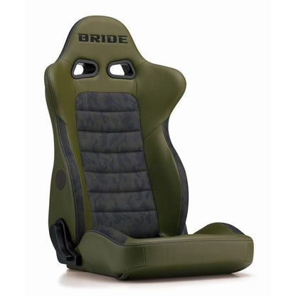 Bride Euroghost X Reclining Seat in Olive Green Camouflage - FRP [ E54CM3 / E57CM3 ]