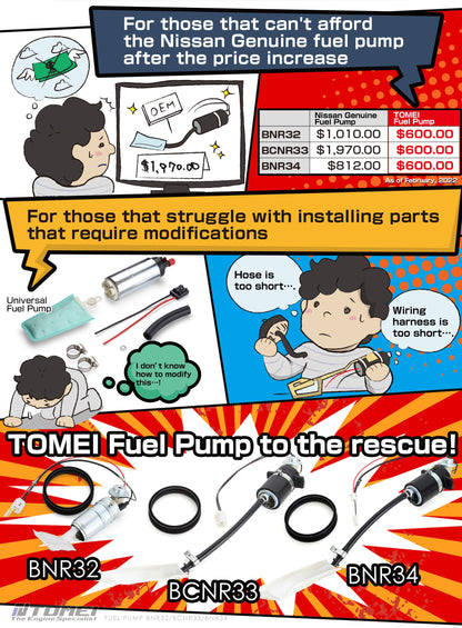 Tomei Fuel Pump For Nissan Skyline GT-R BCNR33 RB26DETTTomei USA