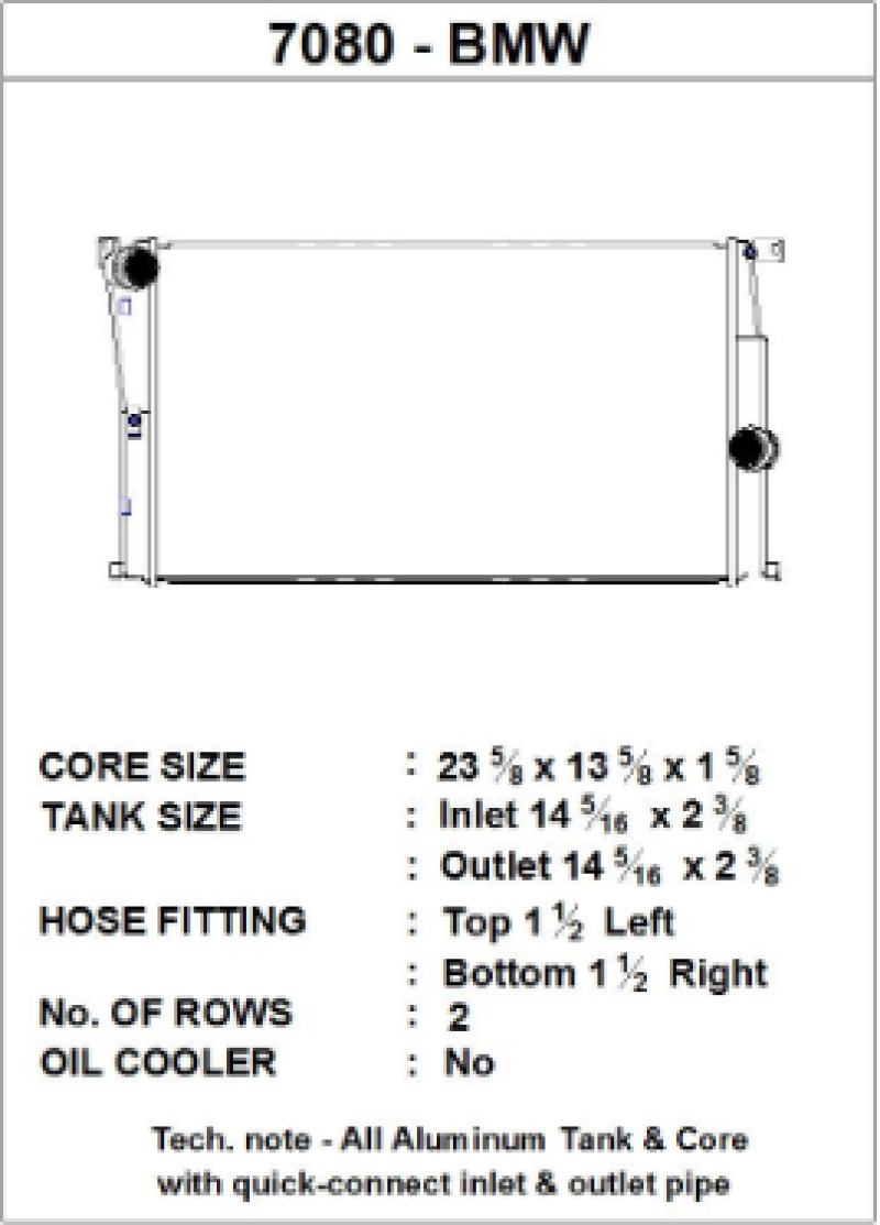 CSF CSF7080 CSF BMW 2 Seires (F22/F23) /