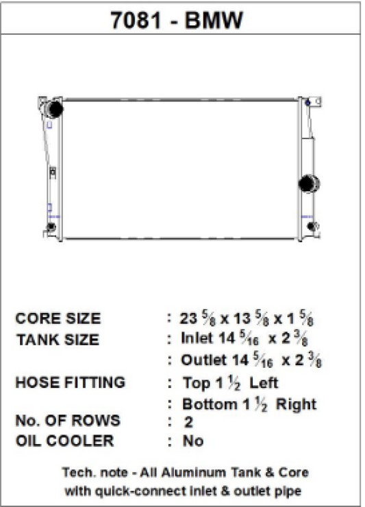 CSF CSF7081 CSF BMW 2 Seires (F22/F23) /