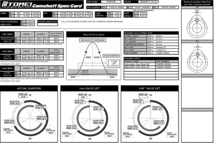 TOMEI VALC Camshaft Poncam Exhaust 262-9.15mm Lift - 1989-1994 NISSAN BNR32 Skyline GT-R RB26DETT(TA301E-NS05C)