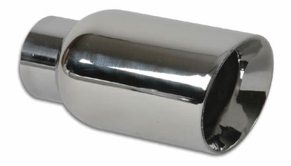 Vibrant 2.5in ID Single 4in OD Round SS Exhaust Tip - 1269