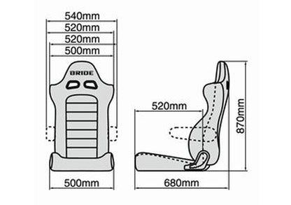 Bride - Ergoster Reclining Seat - Black [ E64ASN / E67ASN ]