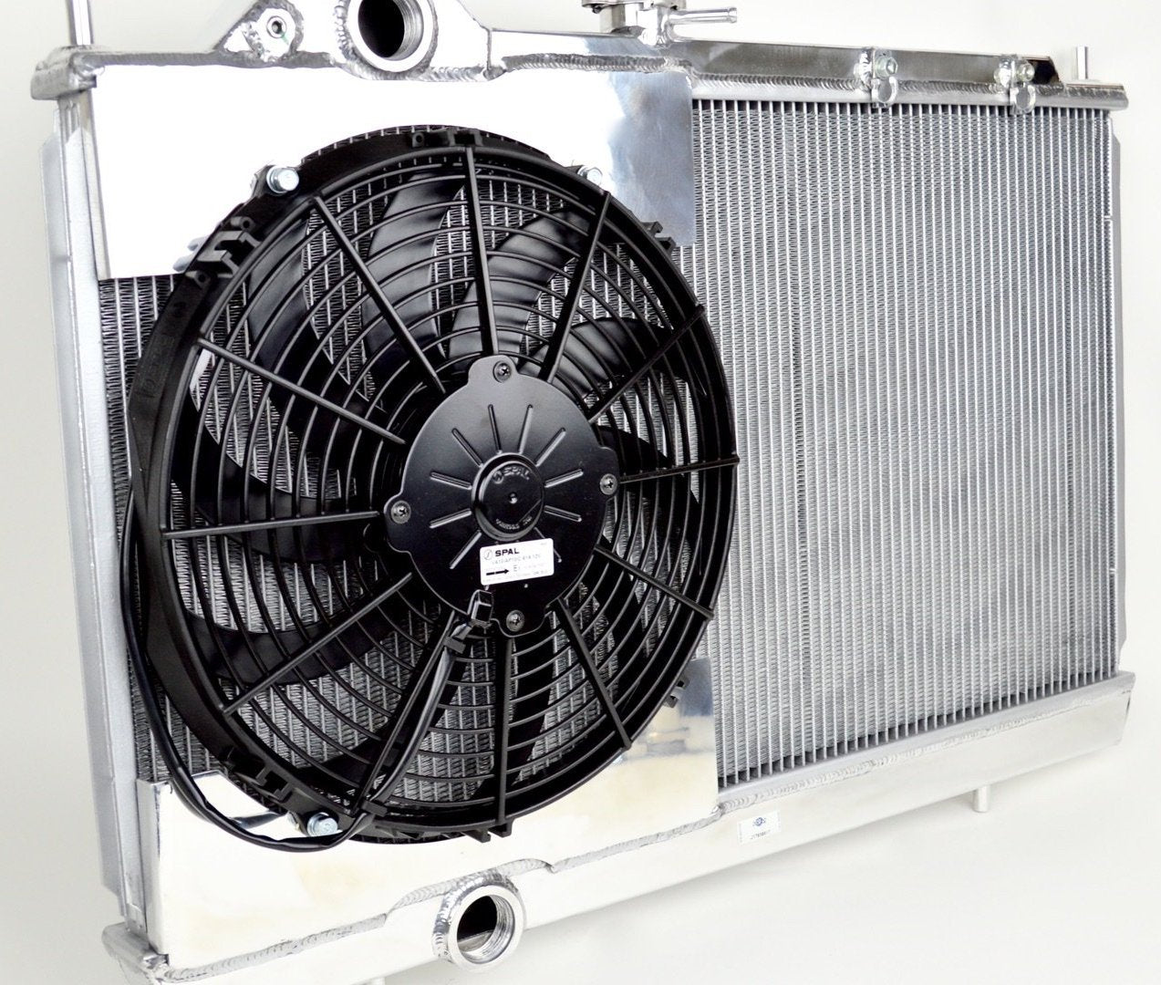 549.00 CSF Radiator Mitsubishi Lancer EVO [w/ 12" SPAL Fan] (03-06) 7075 - Redline360